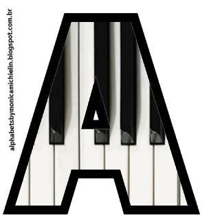 Abecedario de Teclado de Piano. Piano Keybord Alphabet.