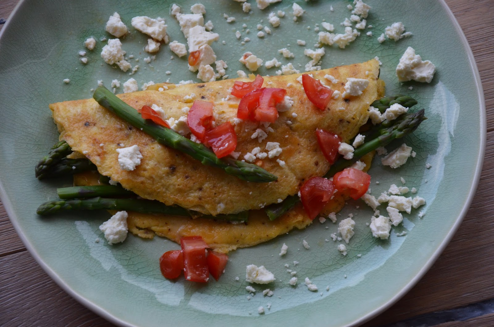 Omelette mit grünem Spargel - Low Carb - Rezeptra - Food and More