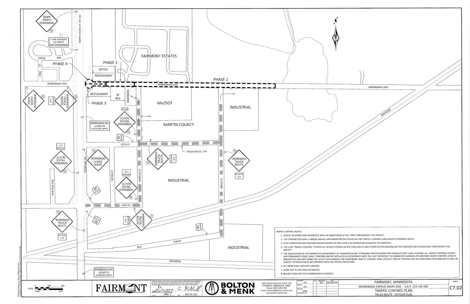 Fairmont MN Construction Updates Winnebago Avenue Reconstruction