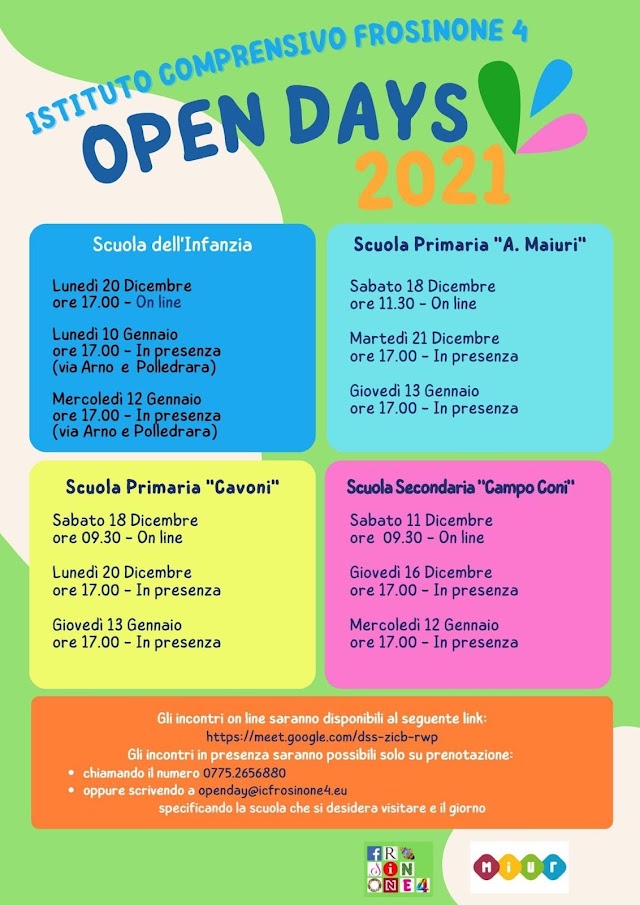 Open days 2021