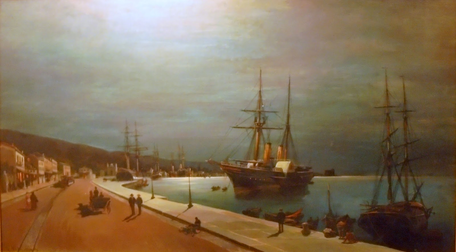 το έργο Το Λιμάνι του Βόλου του Κωνσταντίνου Βολανάκη στην Πινακοθήκη Ευάγγελου Αβέρωφ του Μετσόβου