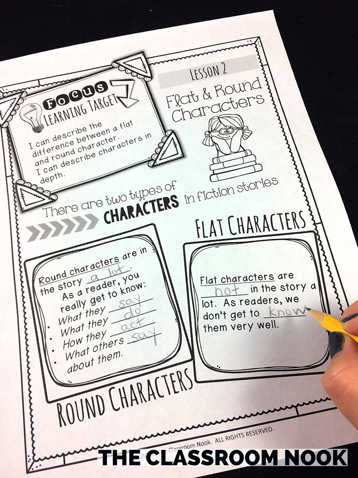 round character flat character round character flat character