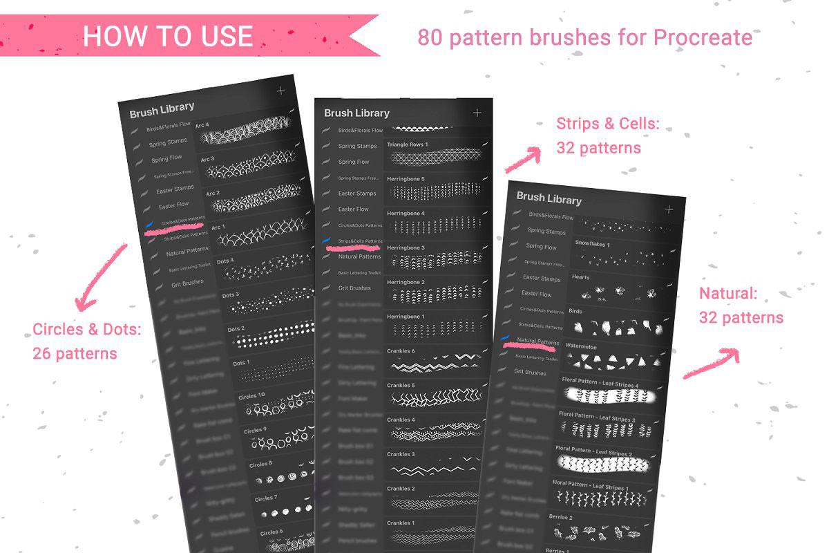 80 Hand-Drawn Patterns for Procreate 5091208 5 80 hand drawn patterns for Procreate 5091208