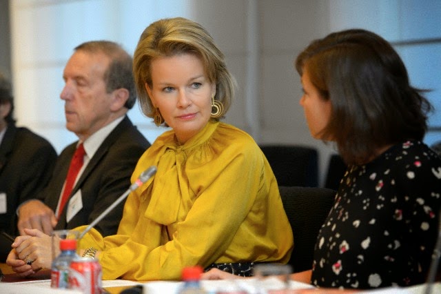 Queen Mathilde attends seminar of Child Focus on fight vs child pornography on the web
