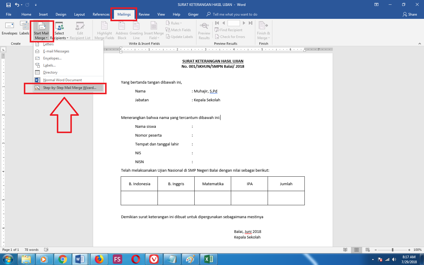 Membuat Mail Merge Di Microsoft Word | Hot Sex Picture