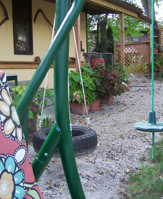 Somethings Old, New, Green, Redo! DIY Metal Swing Project