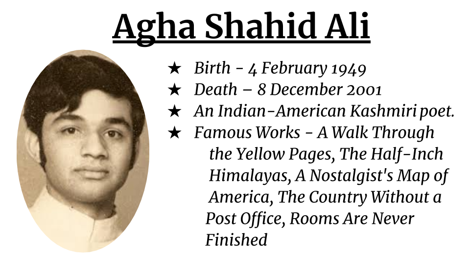 Postcard from Kashmir by Agha Shahid Ali