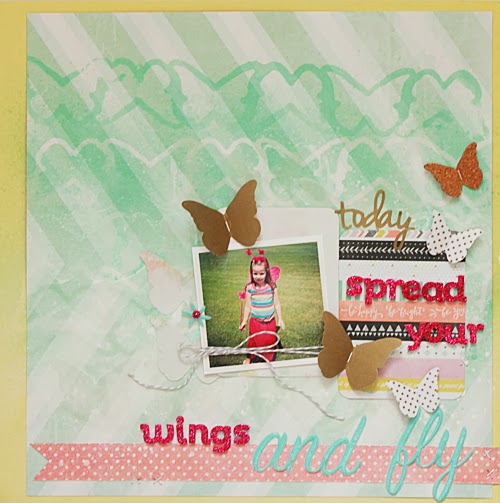 One Scrappin' Mama using Lifestyle Crafts dies as stencils