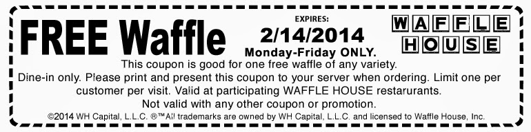 Free For You and Me Too Free Waffle at Waffle House till 2/14