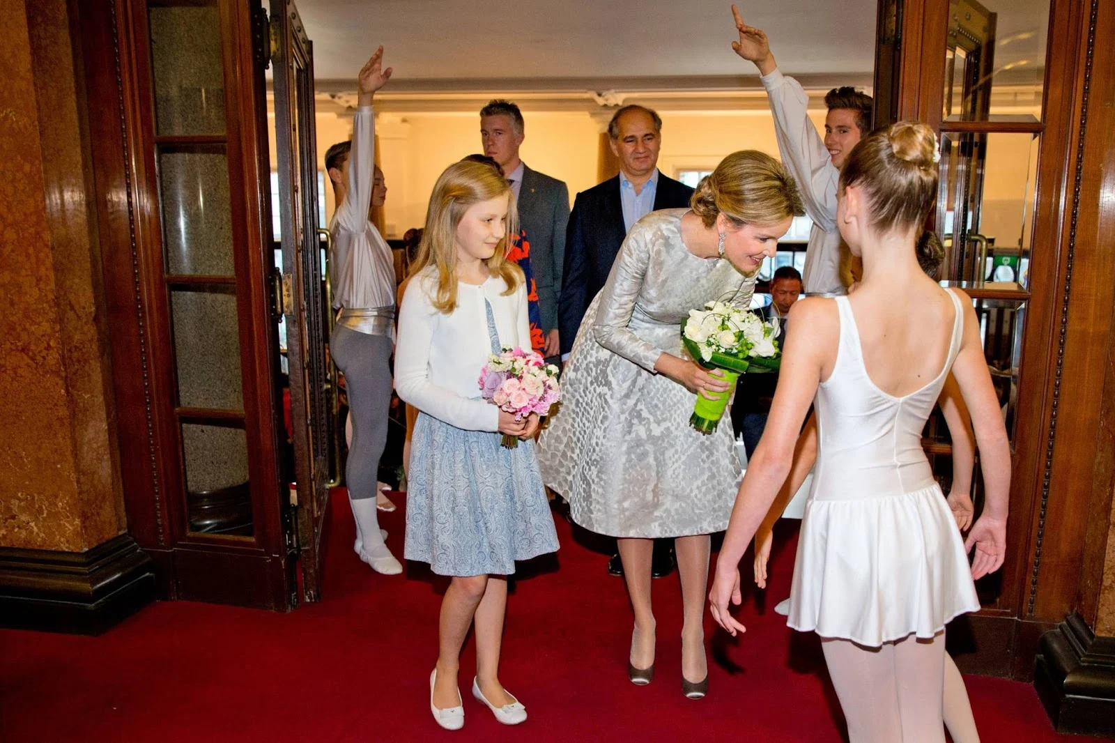 Queen Mathilde and Princess Elisabeth of Belgium visit the Genee International Ballet Competition at the Opera in Antwerp, Belgium