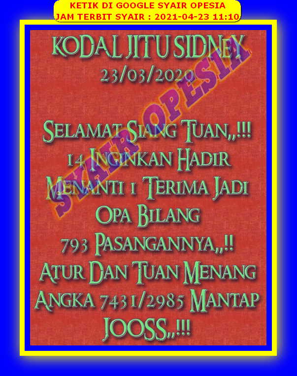 gambar togel sydney