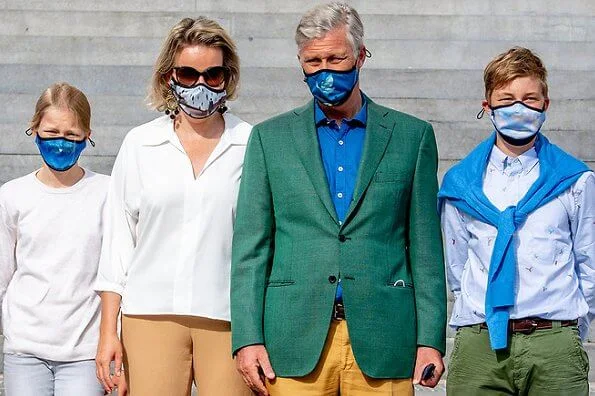 Queen Mathilde, Prince Gabriel, Prince Emmanuel and Princess Eléonore also visited the House of European History. Crown Princess Elisabeth