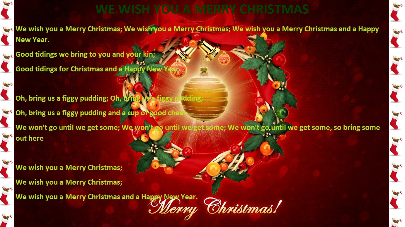 O Christmas tree - Christmas lyrics songs decoration ideas: Christmas lyric slides