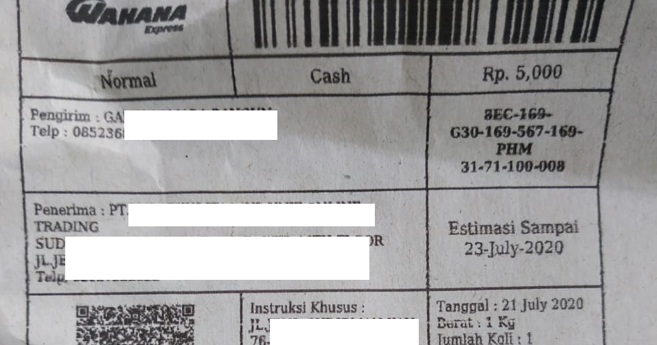 Review Kirim Barang Murah Pakai Wahana Express Cara Cek Resi Wahana Coretan Kecil Dalam Hidup