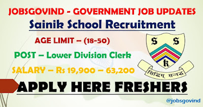 Sainik School Recruitment 2021