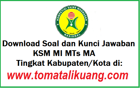 Download Soal KSM MI MTs MA 20192020 PDF + Kunci Jawaban