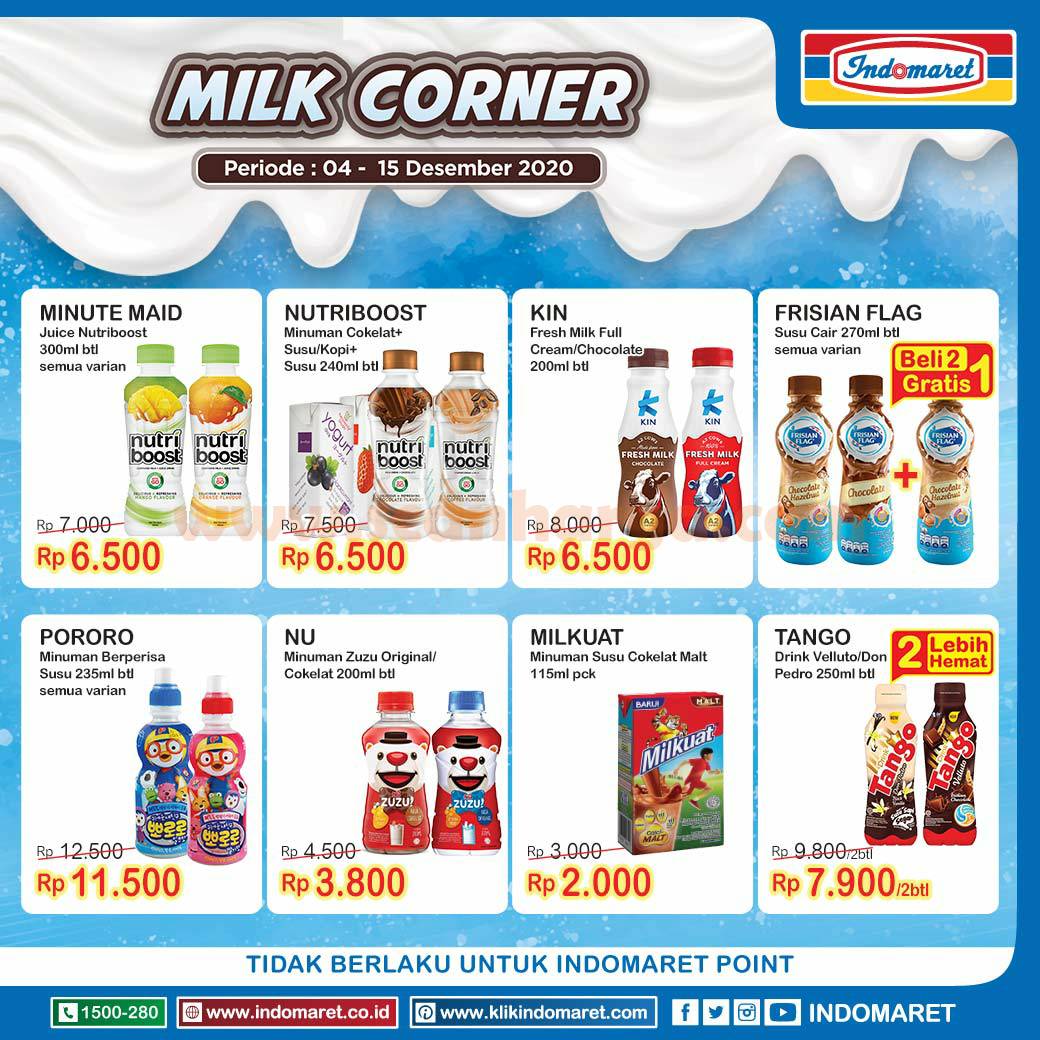 INDOMARET Promo Milk Corner Periode 4 15 Desember 2020 scanharga