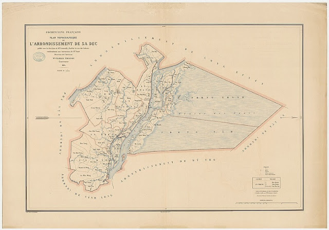 Bản đồ hạt Sa Đéc năm 1885
