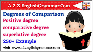 Grammar Degree of Comparison Rules, Uses with Examples in Hindi