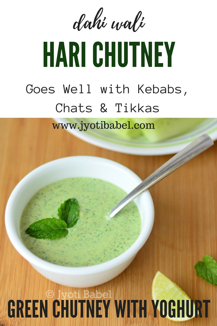 Jyoti's Pages Dahi Wali Hari Chutney Recipe Green Chutney with