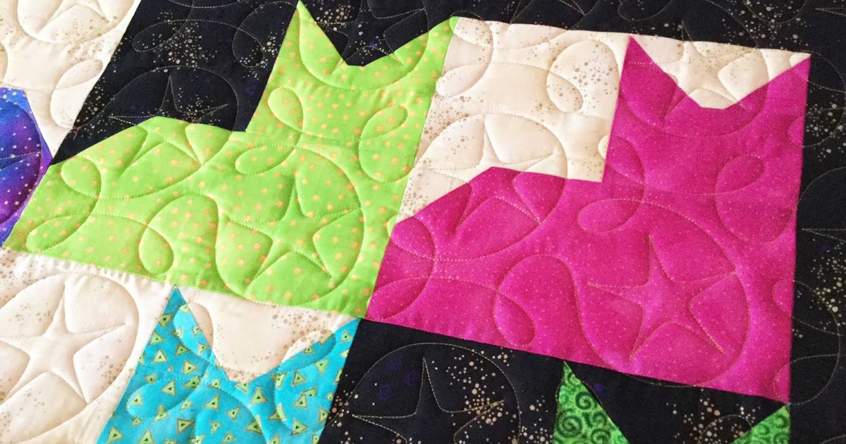 Fabadashery Longarm Quilting 'Pins and Paws' Quilt Pattern made by