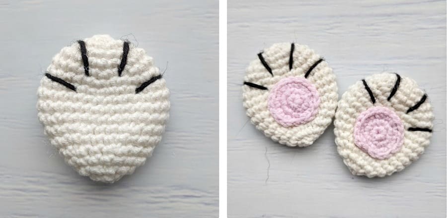 Crochet Valentine tiger tutorial: legs Crochet Valentine tiger tutorial