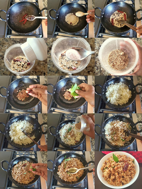 images of Ellu Sadam Using Cauliflower Rice / Cauliflower Rice With Sesame Seed Powder / Cauliflower Ellu Sadam