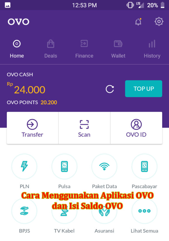 Cara Menggunakan Aplikasi OVO dan Cara Isi Saldo Aplikasi OVO Aflah