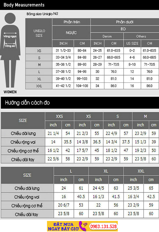 BẢNG SIZE QUẦN ÁO MỘT SỐ HÃNG PHỔ BIẾN TẠI NHẬT Morimorivn Chuyên Hàng  Nhập Khẩu Chính Hãng