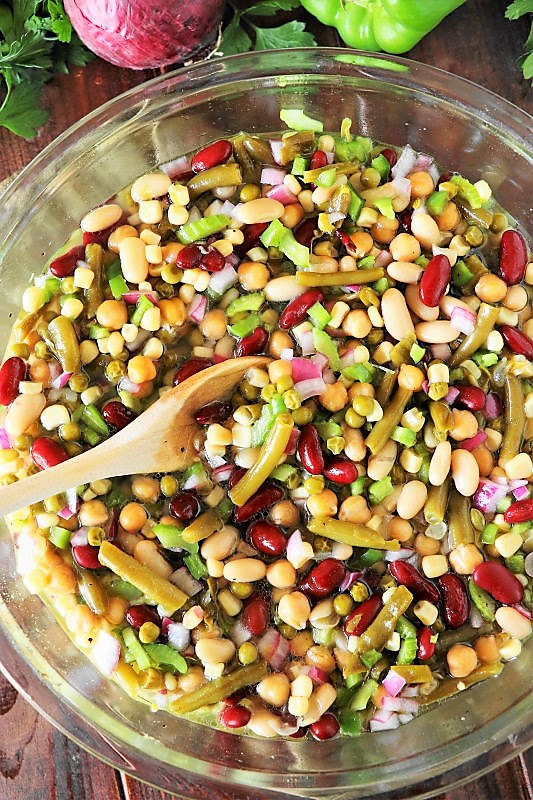 Marinated Many-Bean Salad with Corn | The Kitchen is My Playground