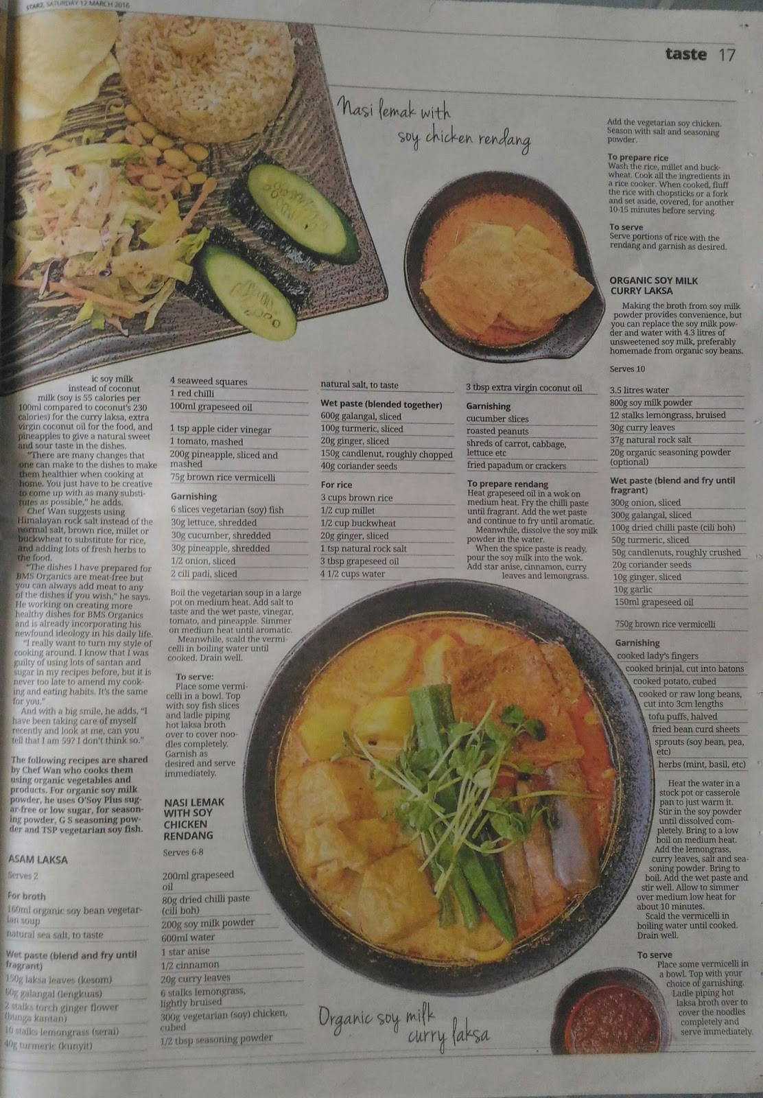 Healthy Can Now Be Yummy With Bms Organics And Chef Wan