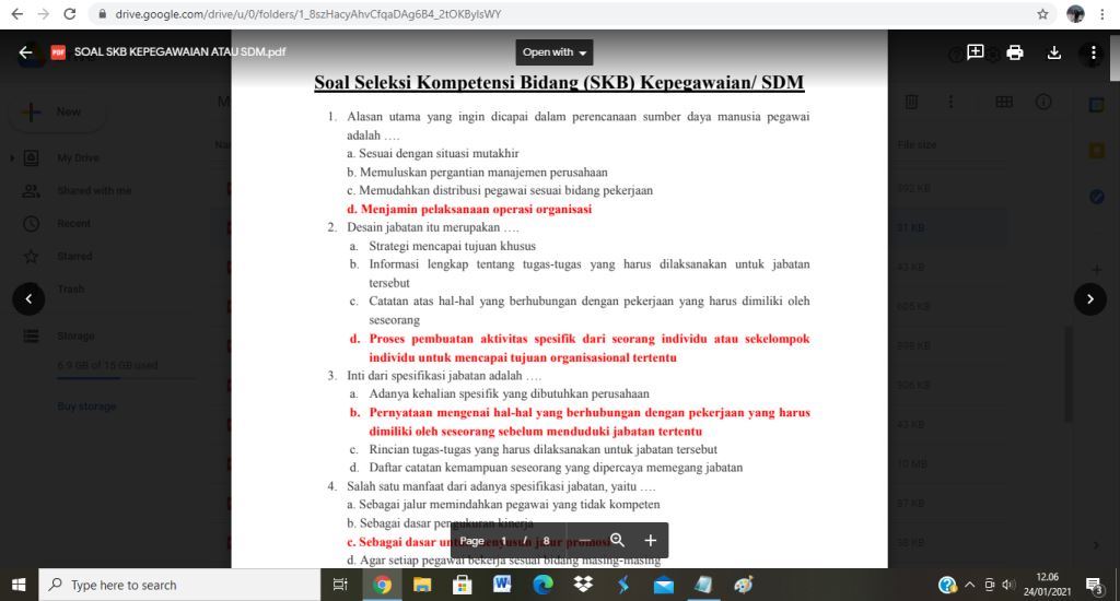 Contoh soal tes P3K Kepegawaian / SDM dan Kunci Jawaban Contoh soal tes P3K Kepegawaian / SDM dan Kunci Jawaban