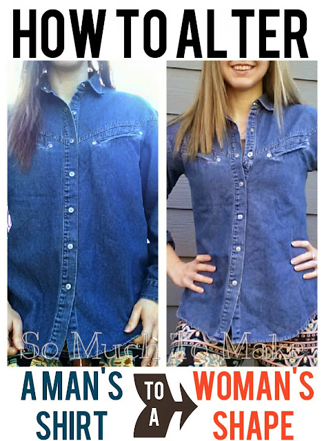 ALTERATION SEWING TUTORIAL: MAN'S SHIRT TO A WOMAN'S SHAPE. EASY BEGINNER PROJECT