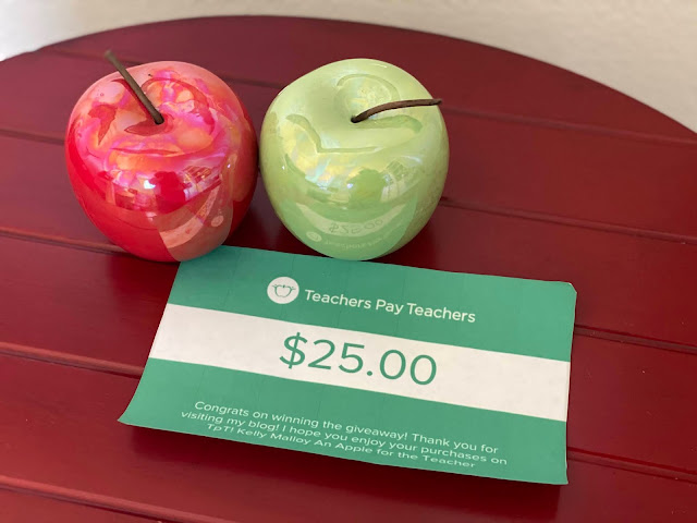 weekly $25 Teachers pay Teachers Gift Card Giveaway