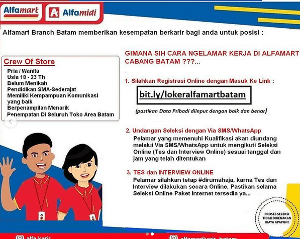 Info Loker Alfamart Bekasi