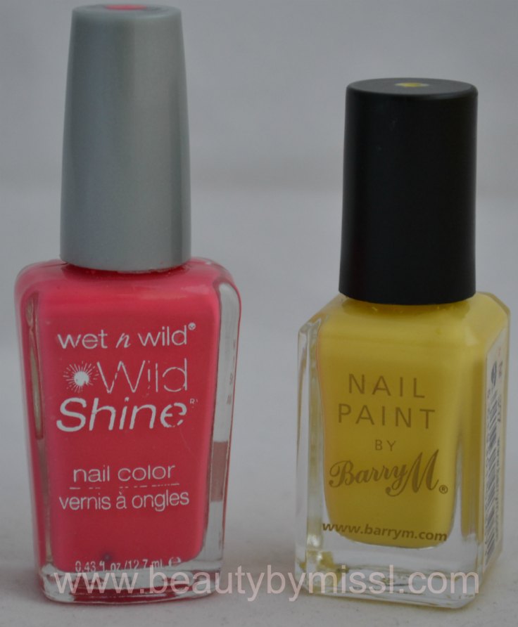 NOTD: pink&yellow