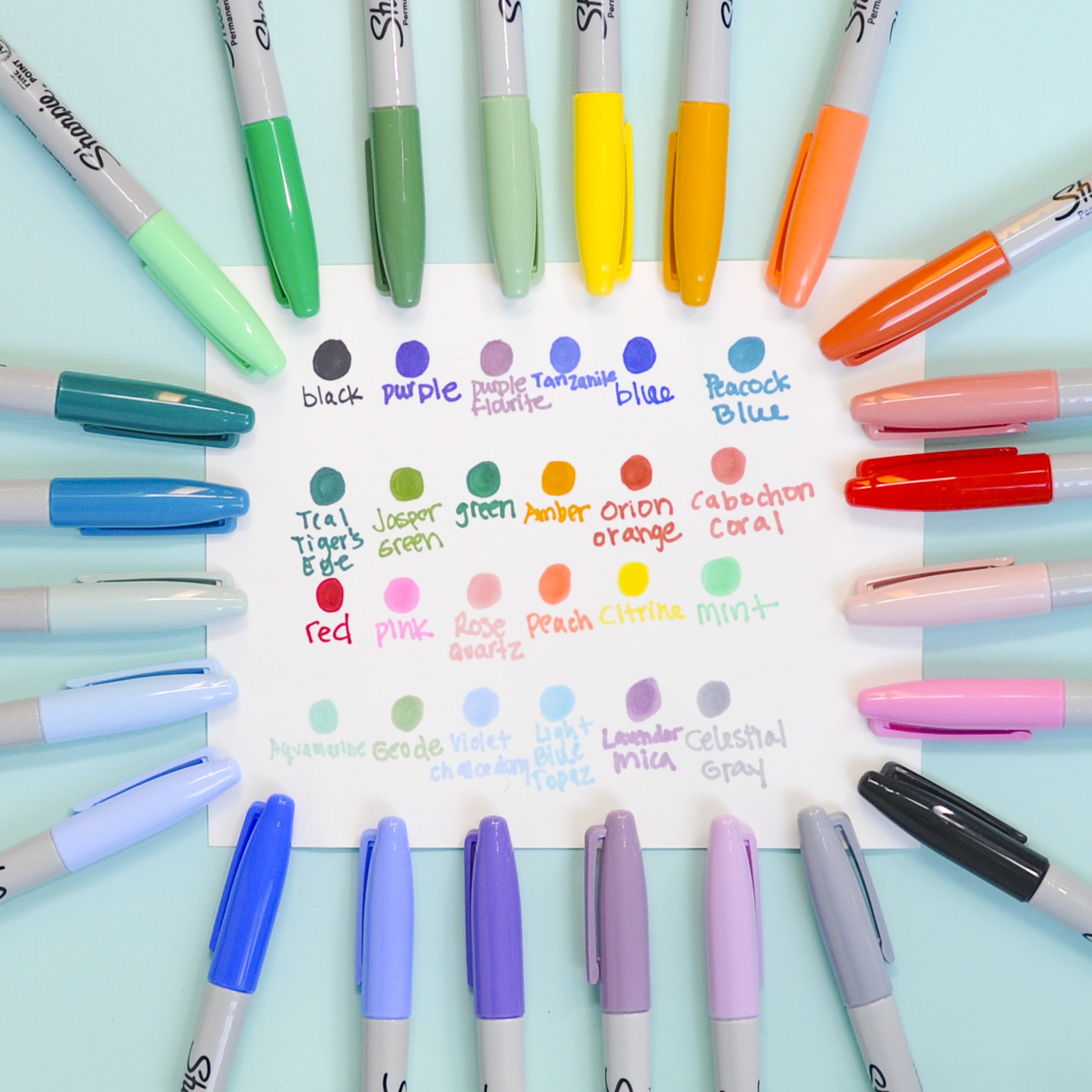 Sharpie Fine Point Markers Color Chart  Sharpie fine, Sharpie colors,  Sharpie