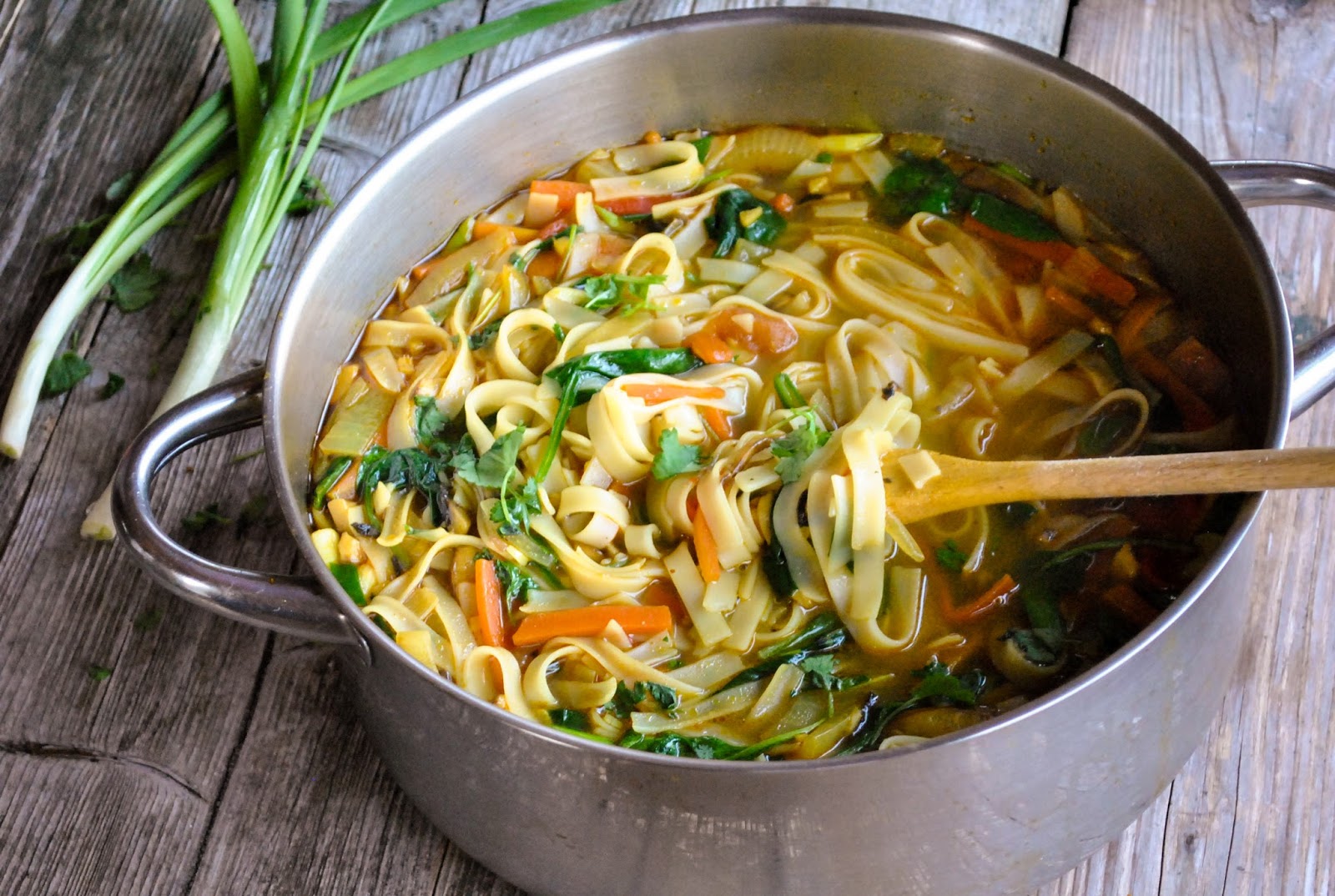 Spicy vegan noodle soup with mushrooms (Nepali thukpa) |VeganSandra