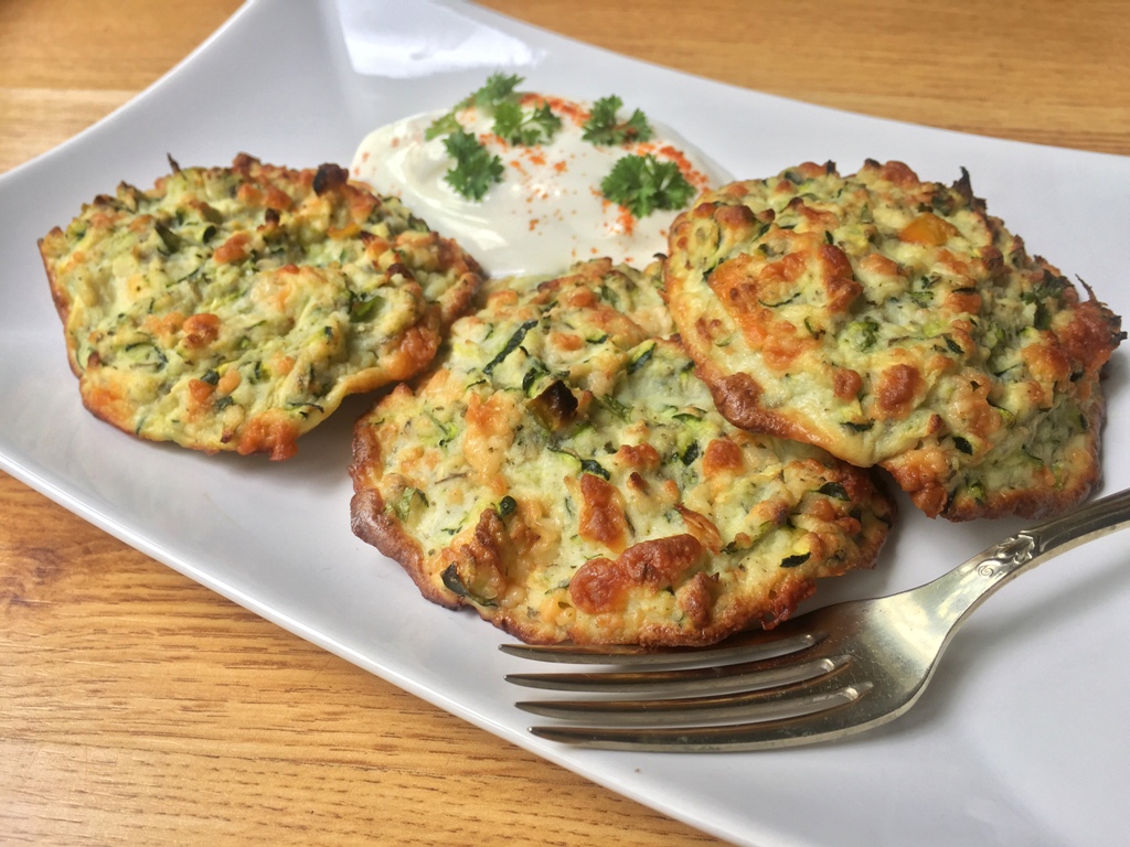 OVEN BAKED CHEESY COURGETTE FRITTERS GLUTEN FREE Ayla Demir INN