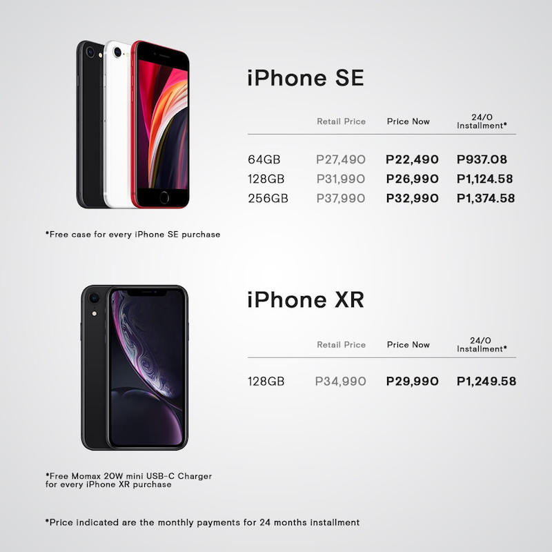 Apple iPhone SE & XR promo