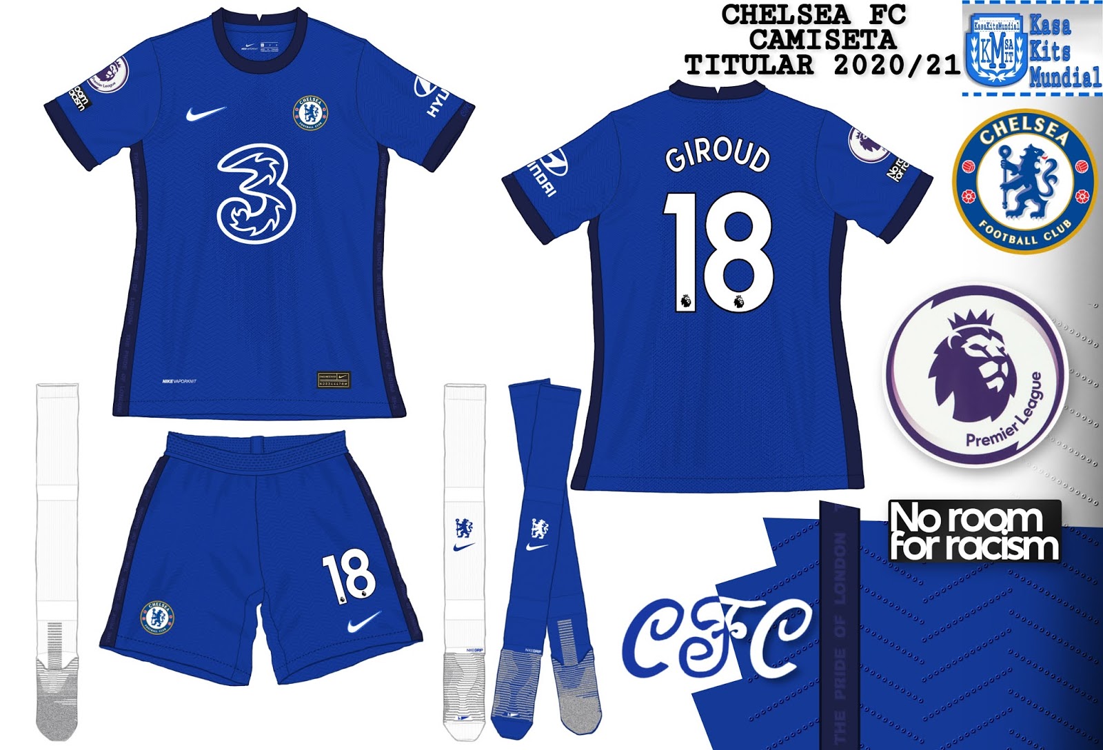 Medicina Extremadamente importante colgar CasaKits Mundial: Camisetas de Chelsea FC 2020/21