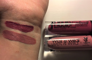 wet n wild Megalast Liquid Catsuit Matte Lipstick berry recognize rebel rose swatches