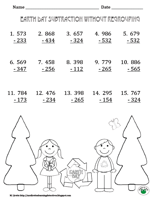 Classroom Freebies Too: Freebie: Subtraction Without Regrouping