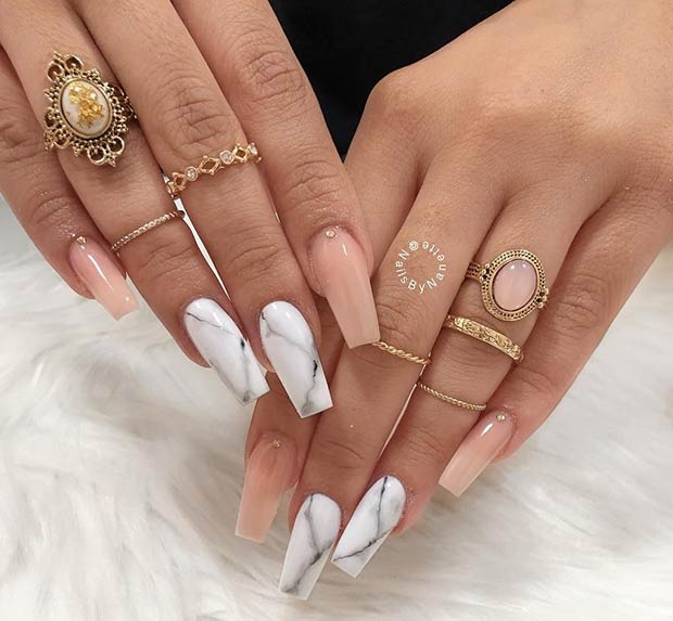 41+ Classy Nude Coffin Nails Designs That You Can Copy Today.