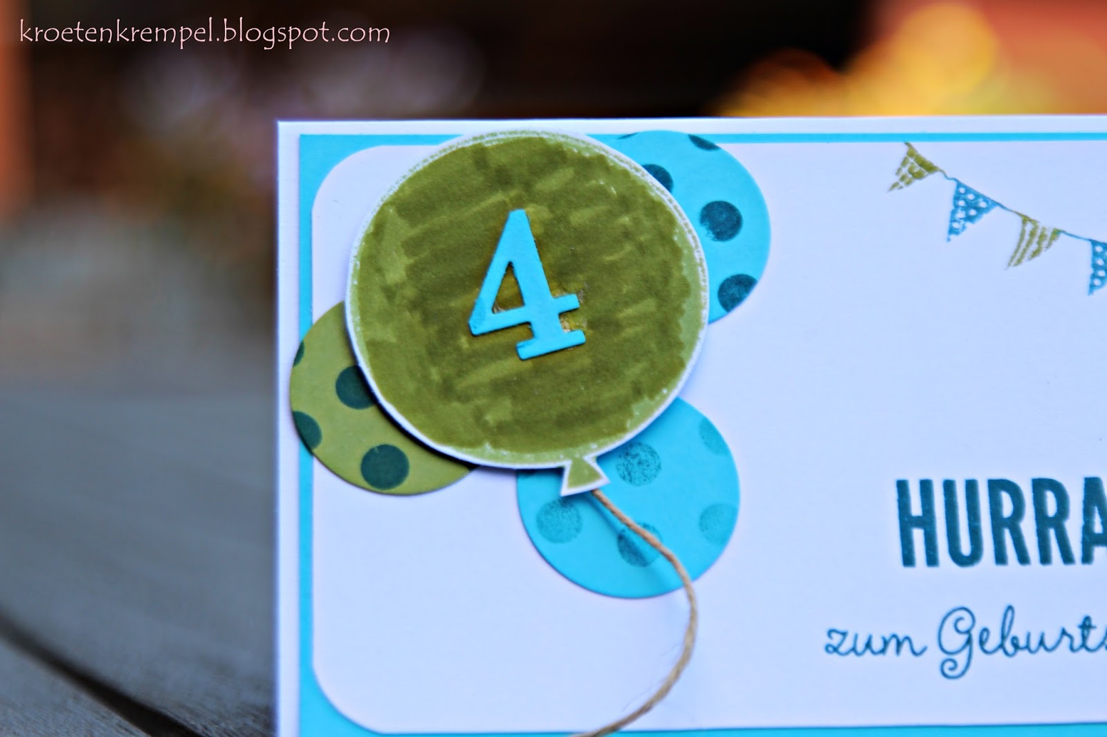 krötenkrempel Geburtstagskarte zum 4. Geburtstag
