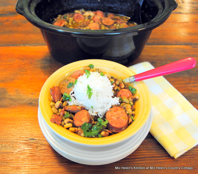 Slow Cooker Southern Black Eyed Peas and Rice