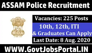 Assam Police Recruitment 2020