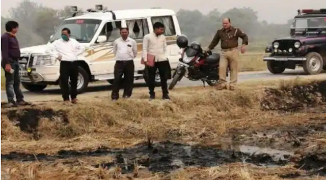 खेत में पराली जलाने पर पुलिस ने किसान को किया गिरफ्तार
