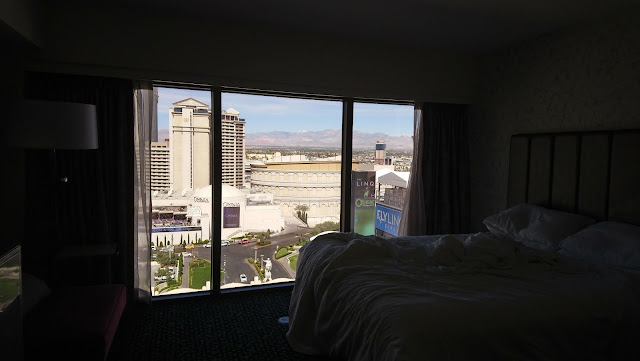 View from our room overlooking the Las Vegas strip