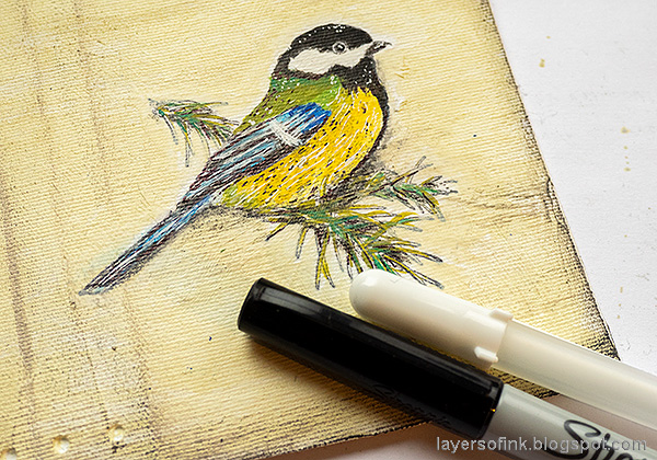 Layers of ink - Chickadee Wrapped Journal Tutorial by Anna-Karin Evaldsson.